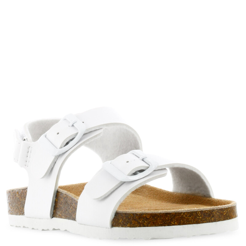 Sandalia de Niña Mini Miss Carol BUCKY con hebillas y velcro Blanco