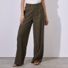 Pantalon Lino Cargo OLIVA