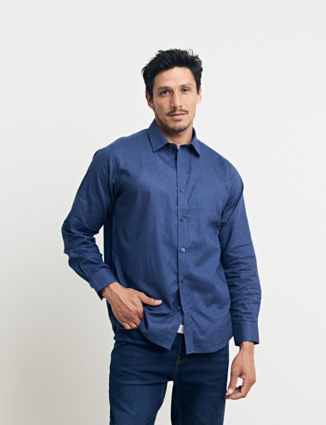 012582 CAMISA HARRY Azul Piedra