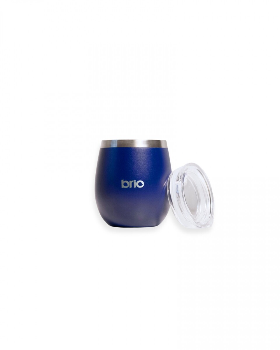 Mate Con Tapa De Acero Inox brio Redondo - Azul 