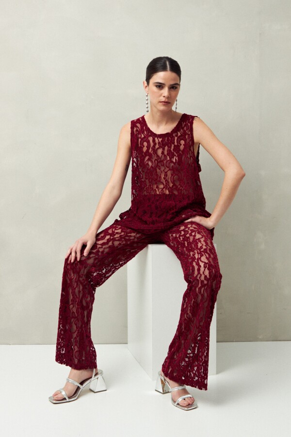 PANTALON YORGOS Bordó Merlot