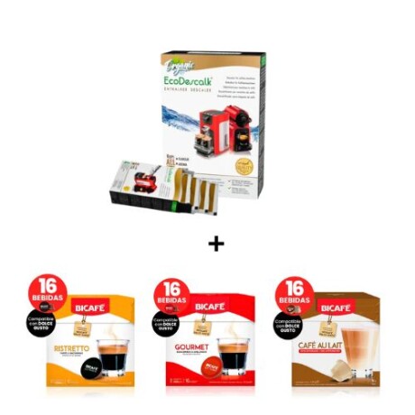 Pack Regalo 3 Cajas Capsulas Bicafe + Descalcificador Cafetera Jarra Obsequio 001