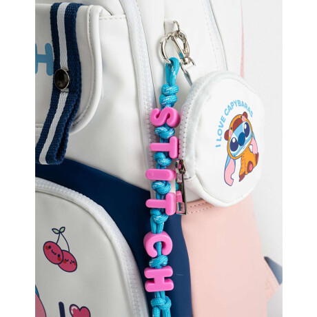 Mochila Multipocket ''stitch Capybara'' Blanco Crema