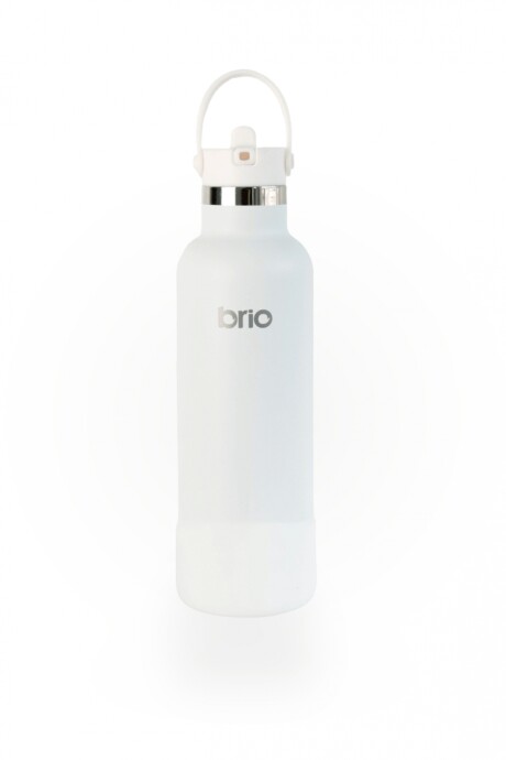 Botella En Acero Inoxidable brio 750ml Con Sorbito Y Manija Blanco