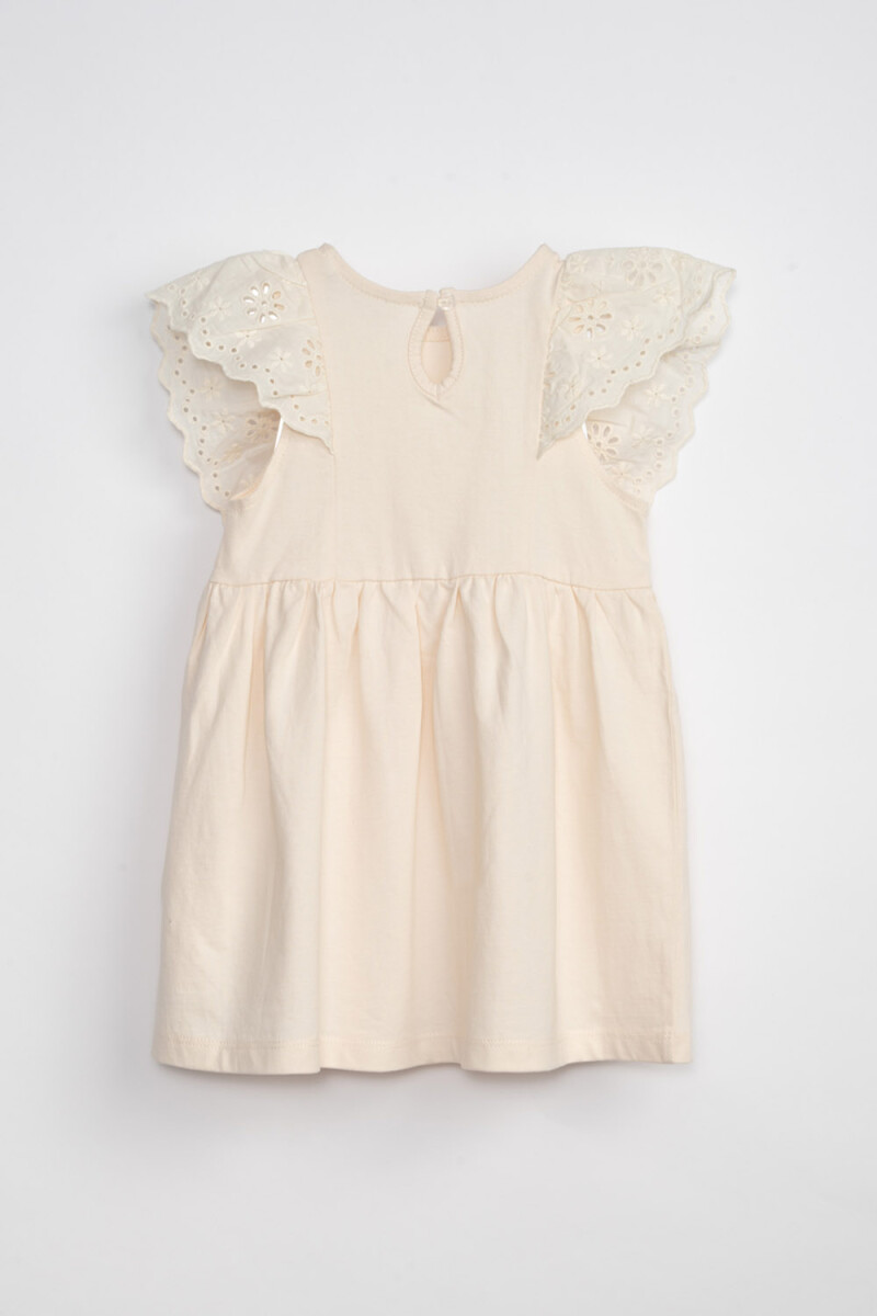 Vestido broderie Crudo