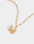 Cadena Corta con Dije Con flores Collar Corto Con Flores - Dorado