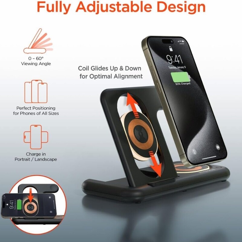 Cargador Inalambrico Hypergear Foldable Stand 4 en 1 16046 Cargador Inalambrico Hypergear Foldable Stand 4 en 1 16046
