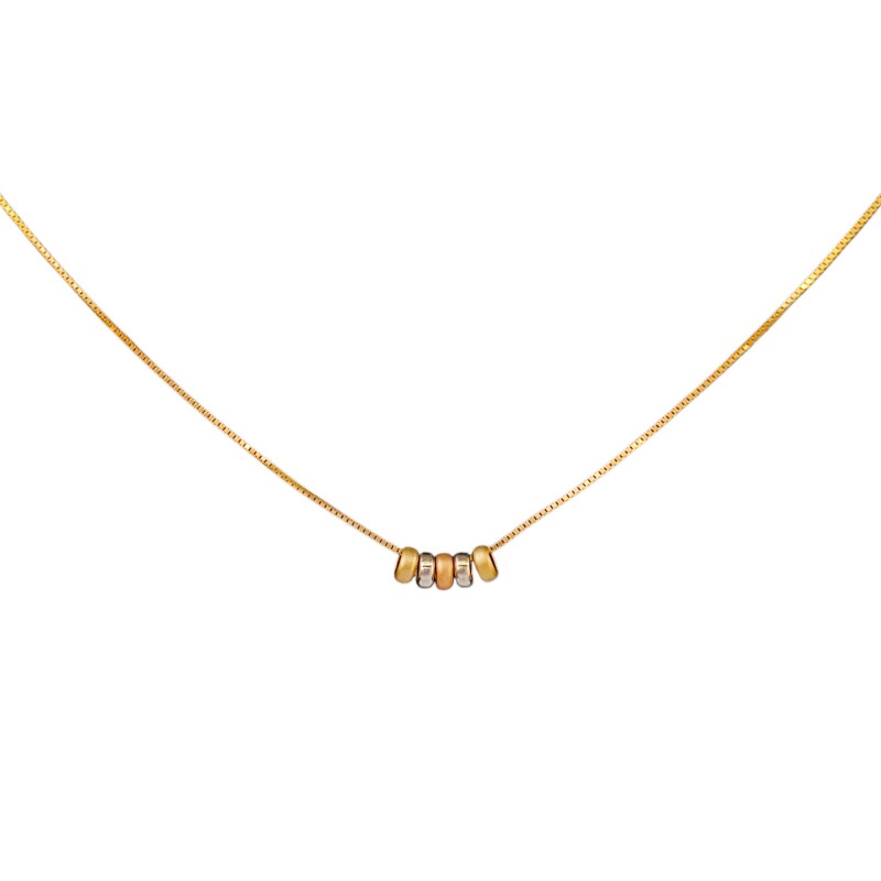 Conjunto Tricolor-Oro bajo-Sin piedra-CJ8031 Sinpiedra