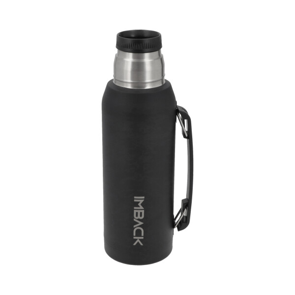 Set Termo de Acero Inoxidable Doble Capa y Doble Pico de 1 litro Color Negro + Mate + Bombilla Set Termo de Acero Inoxidable Doble Capa y Doble Pico de 1 litro Color Negro + Mate + Bombilla