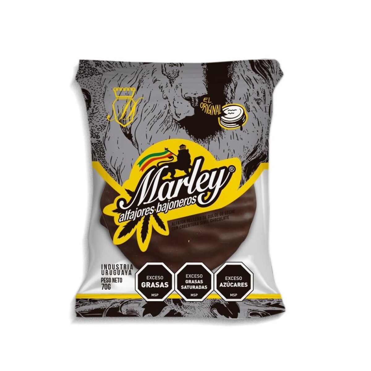Pack X 12 Alfajores Marley - NEGRO 