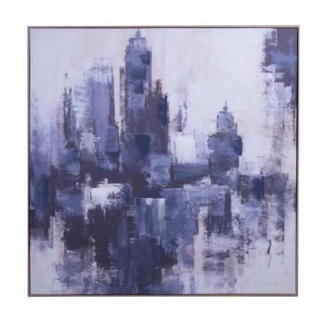 CUADRO 120X120CM PAPEL AZUL SERENITY II