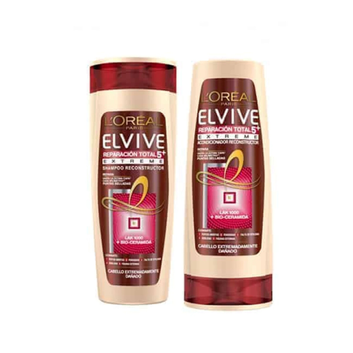 Pack Shampoo 370ml + Acondicionador 200ml L'Oréal Paris Elvive Reparación Total 5' 