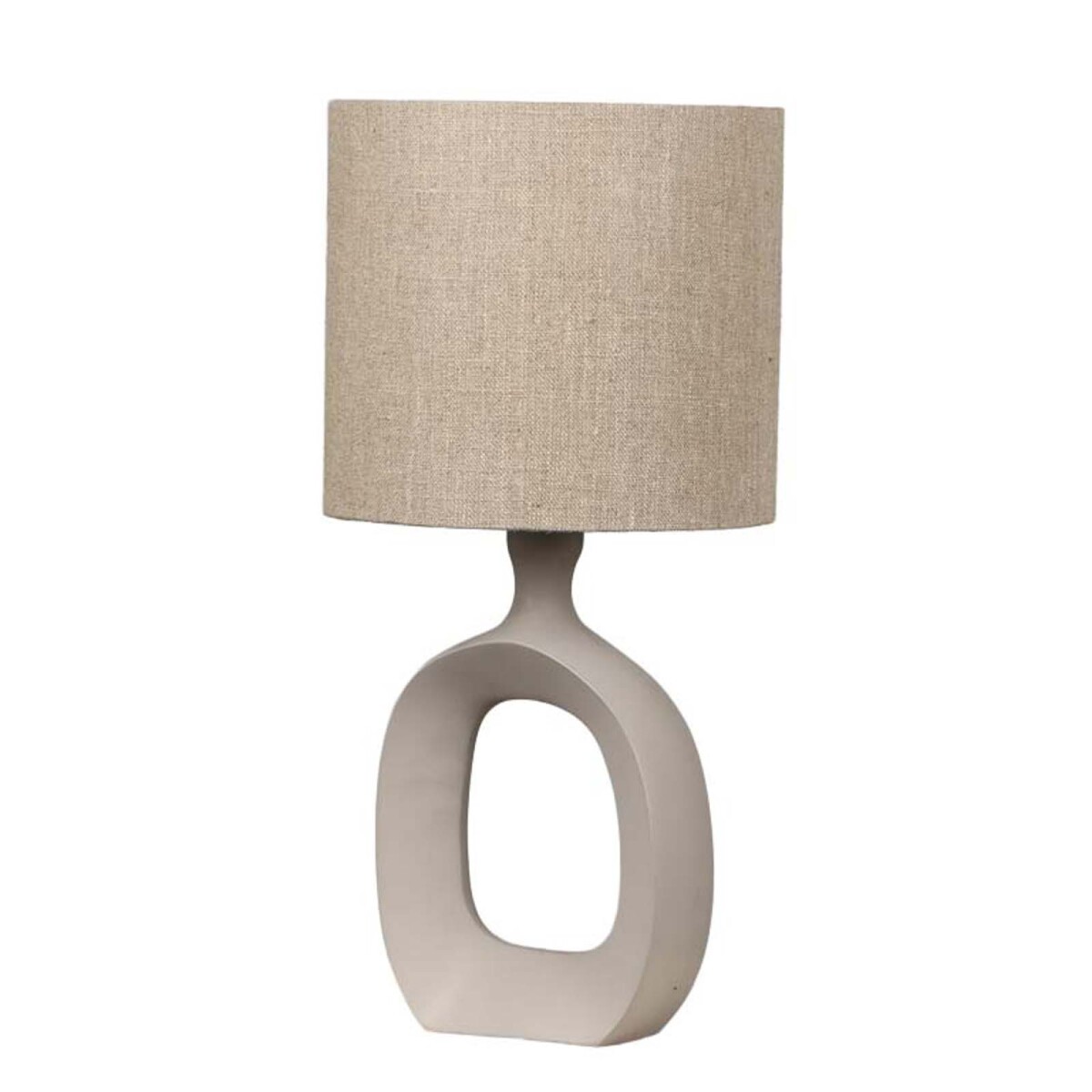 LÁMPARA DE MESA - METAL NATURAL-BEIGE CURVE 