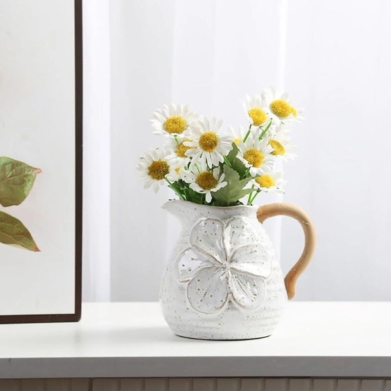 FLORERO JARRITA CERAMICA 13x10.5x11CM NATURAL FLORERO JARRITA CERAMICA 13x10.5x11CM NATURAL