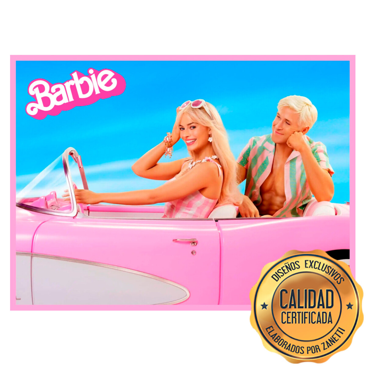 Lámina Barbie - Auto Rect. 