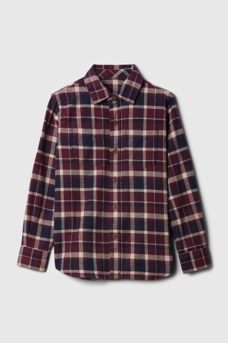 Camisa Flannel Niño Plum Pudding