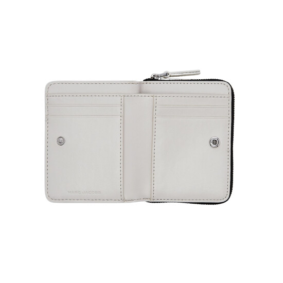MARC JACOBS - THE WILD DAISY MINI COMPACT WALLET Blanco