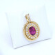 Colgante En Oro 18K, Turmalina Y Brillantes Colgante En Oro 18K, Turmalina Y Brillantes