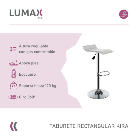 Taburete Kira para Bar Blanco