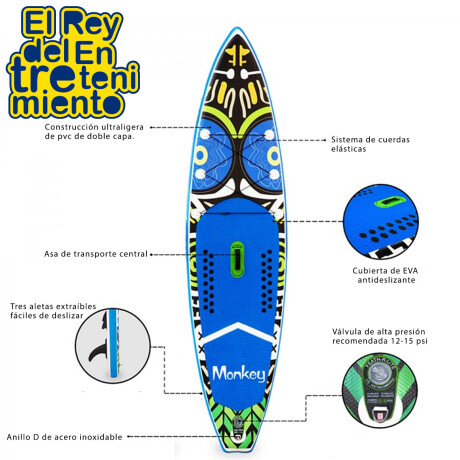 Tabla Inflable Stand Up Paddle 3.20m Surf Kayak +Remo Azul