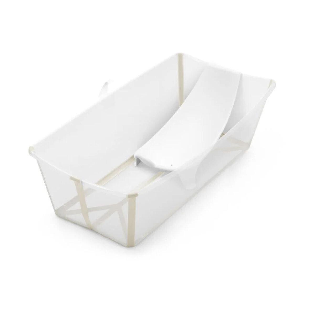 Baño Plegable Flexi Bath XL Transparente/Beige + Soporte Cuchara Stokke 