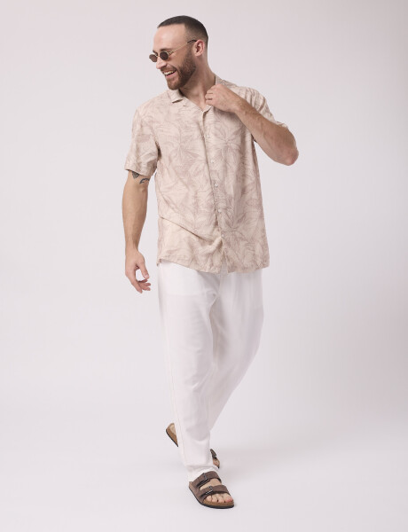 Pantalon cintura jogger blanco