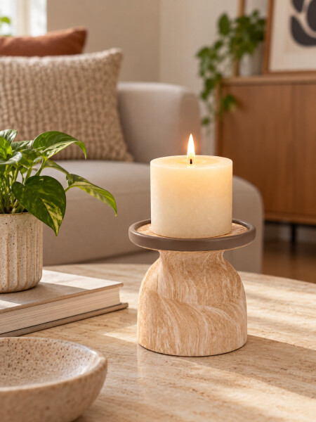 CANDELABRO BEIGE