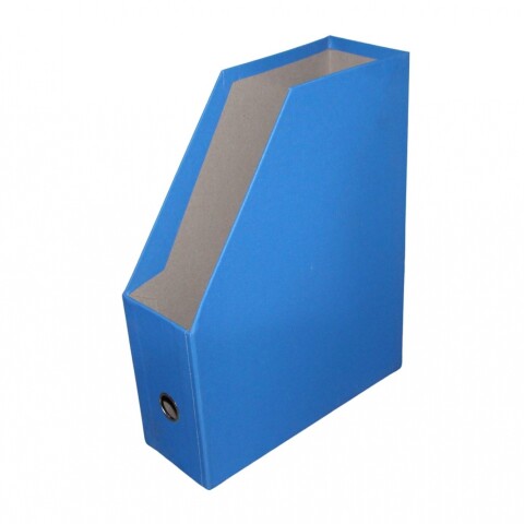 CAJA DE CARTON FORRADA COLOR AZUL