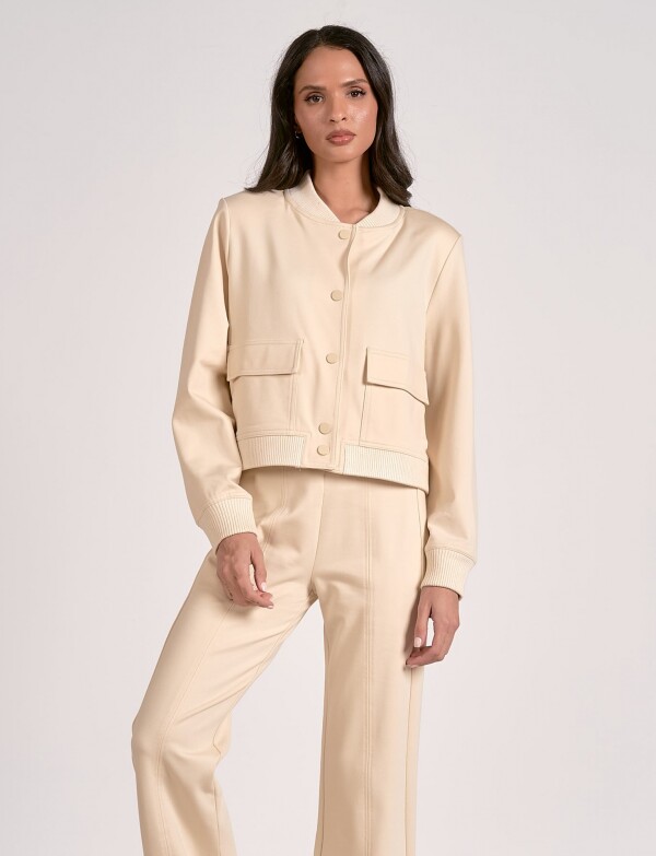 Chaqueta Bomber BEIGE CLARO