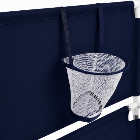 Corral Bebé Plegable Con Aro Basket Pelotero Seguro Azul Marino