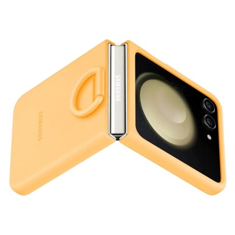 Funda Samsung Silicone Case con Anillo para Galaxy Z Flip5 Apricot
