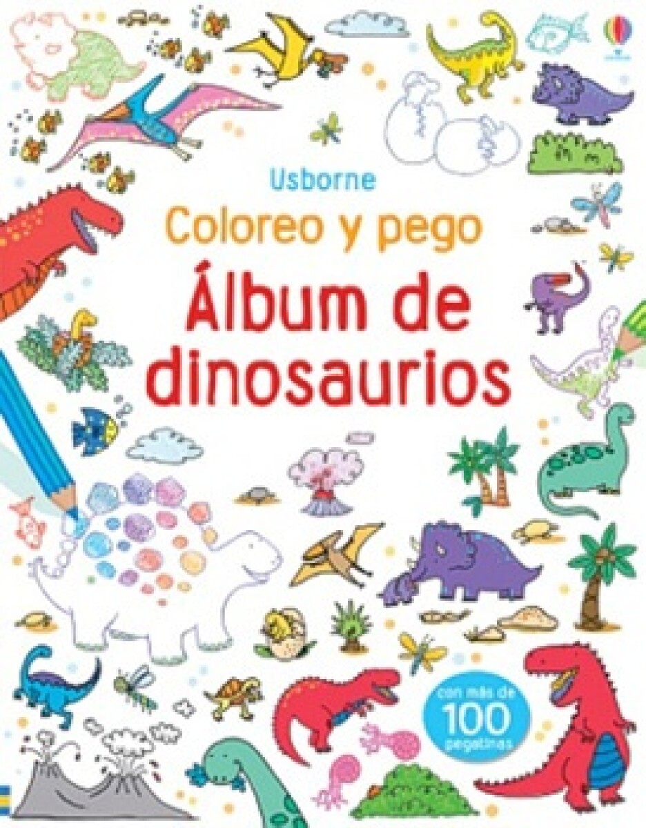 Album De Dinosaurios Coloreo Y Pego 