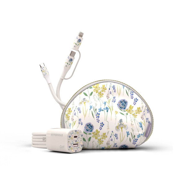 Kit de carga HyperGear USB-C PD 30W con cable Tipo-C/Lightning floral Kit De Carga Hypergear Usb-c Pd 30w Con Cable Tipo-c/lightning Floral