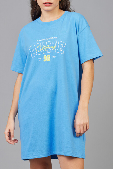 T-SHIRT LARGA SADIE DIXIE Ceruleo