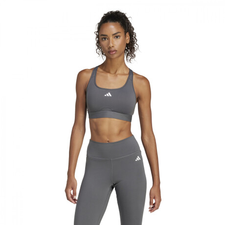 Top de Mujer Adidas Powerreact Gris - Blanco