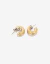 Aros Argollas Metal Aros Argollas De Acero Bold Mixplating - Combinacion Bicolor