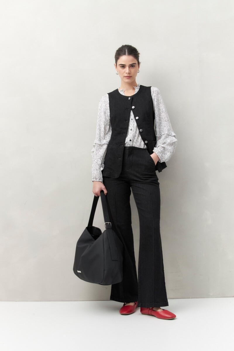 CAMISA ZEPHYR Negro/Blanco