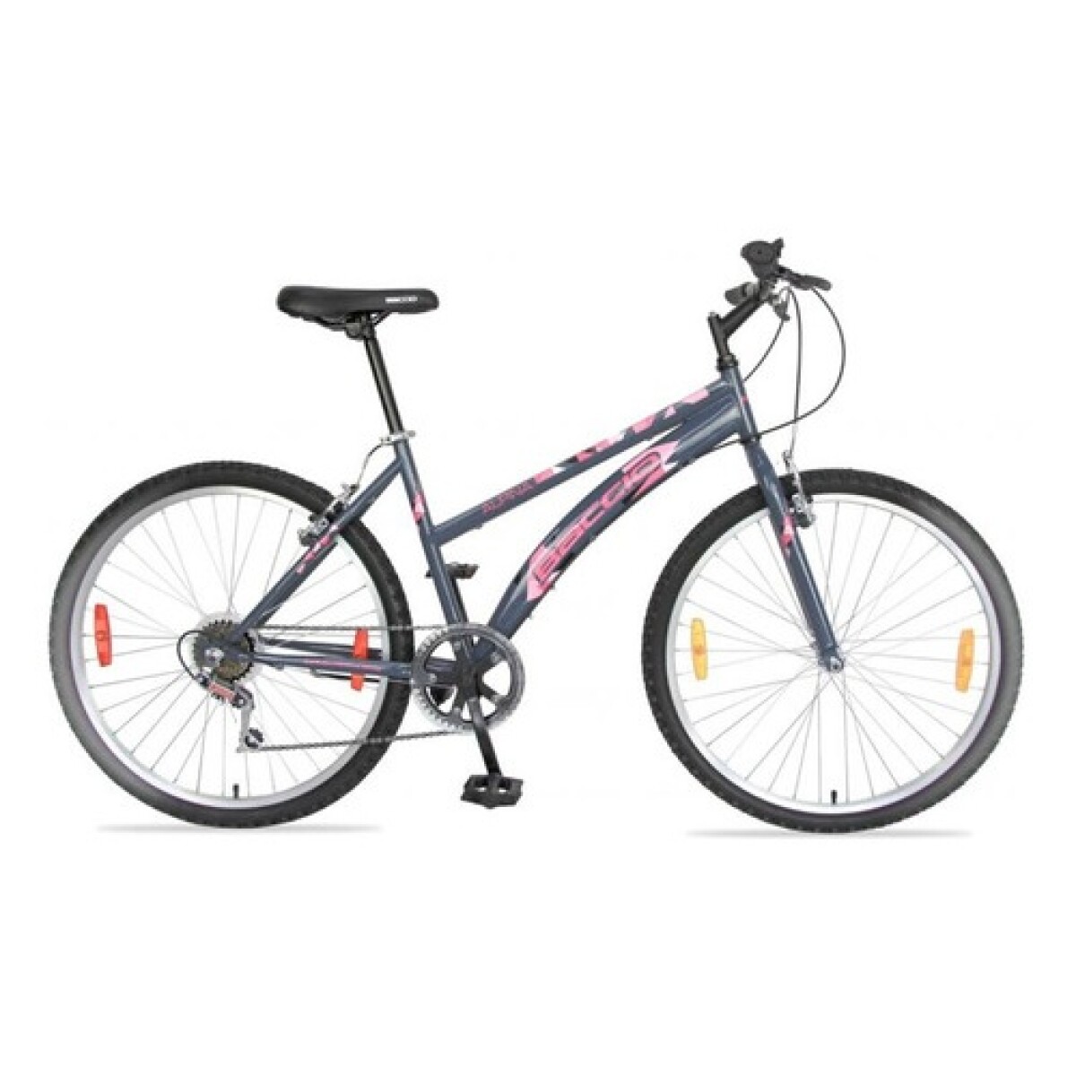Bicicleta Baccio Alpina Lady Rodado 26 Montaña Con 6 Cambios Shimano - Gris/Rosa 