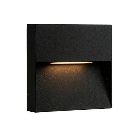 ARTEFACTO EXTERIOR DE PARED CUADRADO GALEANO 3W Luminaria de Exterior de Pared Cuadrado Galeano 3W Negro