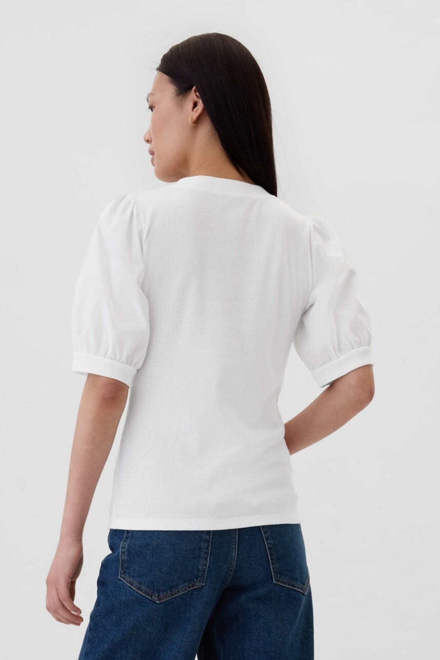 Remera Con Botones Mujer White000