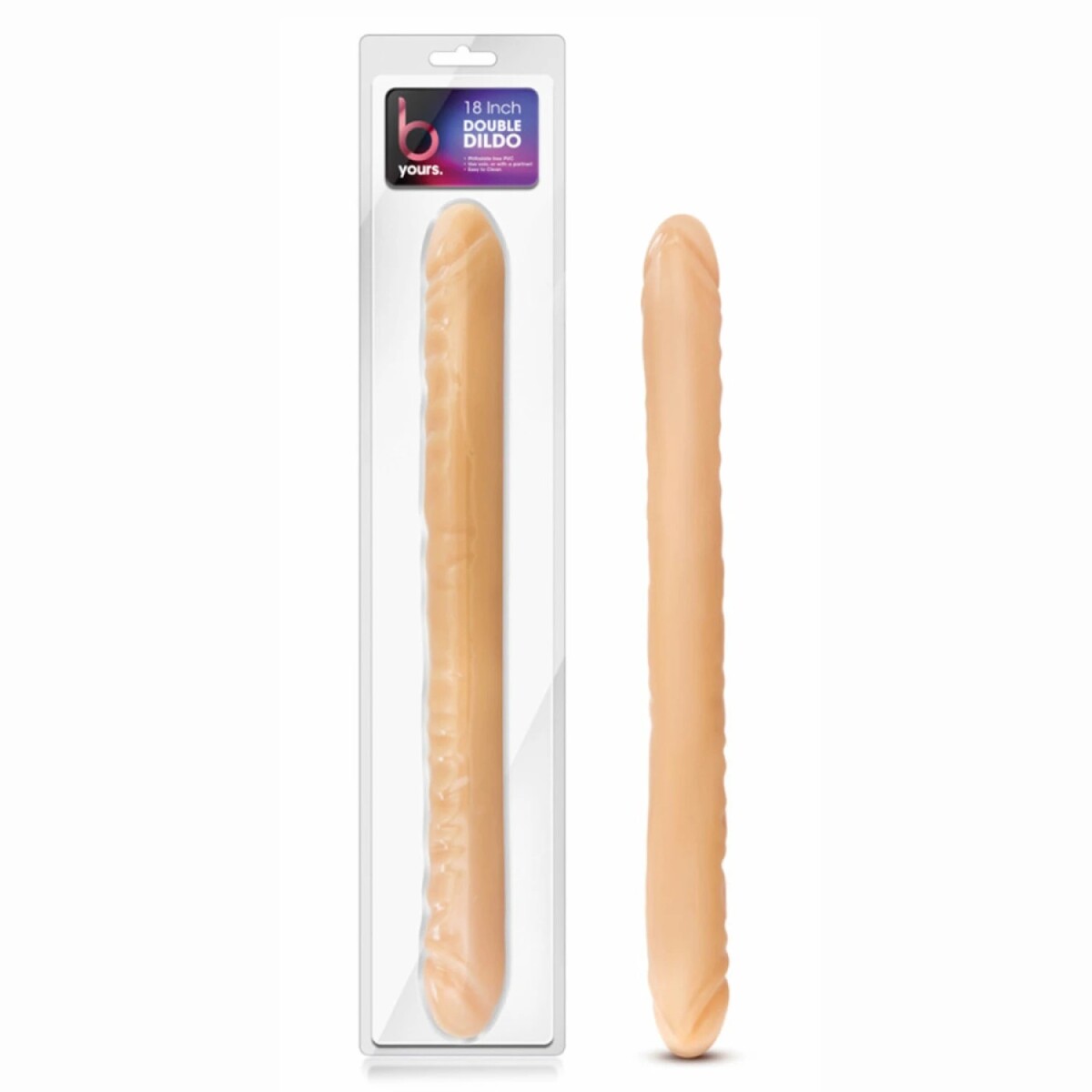 Doble Dildo Realístico B Yours 46 cm - Carne 