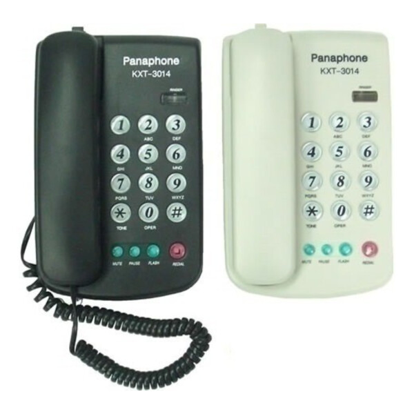 Teléfono De Base Fijo Números Grandes Panaphone Kxt-3014 Variante Color Blanco