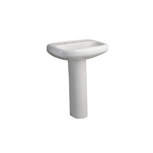 Lavatorio Para Pedestal Blanco Mate Linea Adriatica 3 Agujeros Para Griferia Bimando 000