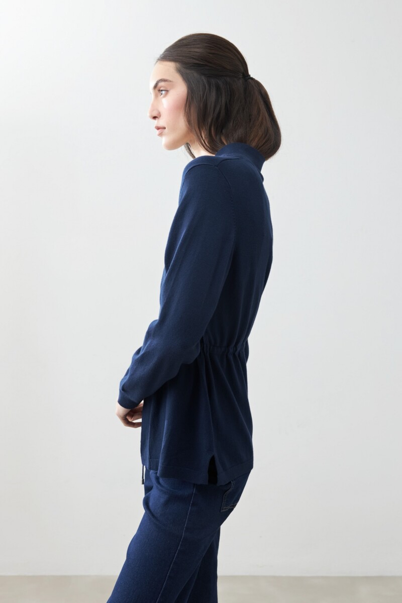 Ruana básica azul marino