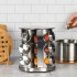 Especiero Giratorio Set 12 Frascos Acero Inoxidable Vidrio Especiero Giratorio Set 12 Frascos Acero Inoxidable Vidrio