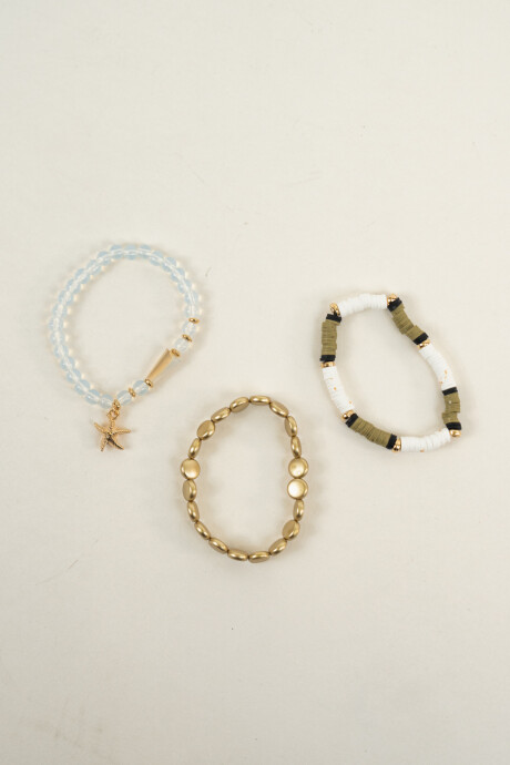 Pulsera Set X3 Piezas Estampado 1