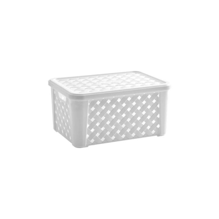 CAJA ORGANIZADORA SIMIL RATTAN 51X35X21CM Sin color