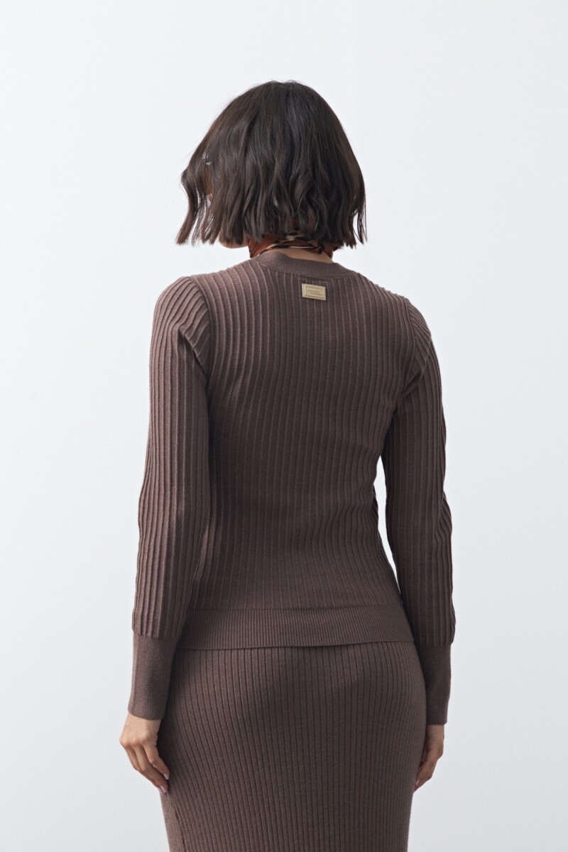 SWEATER LISE Marrón oscuro