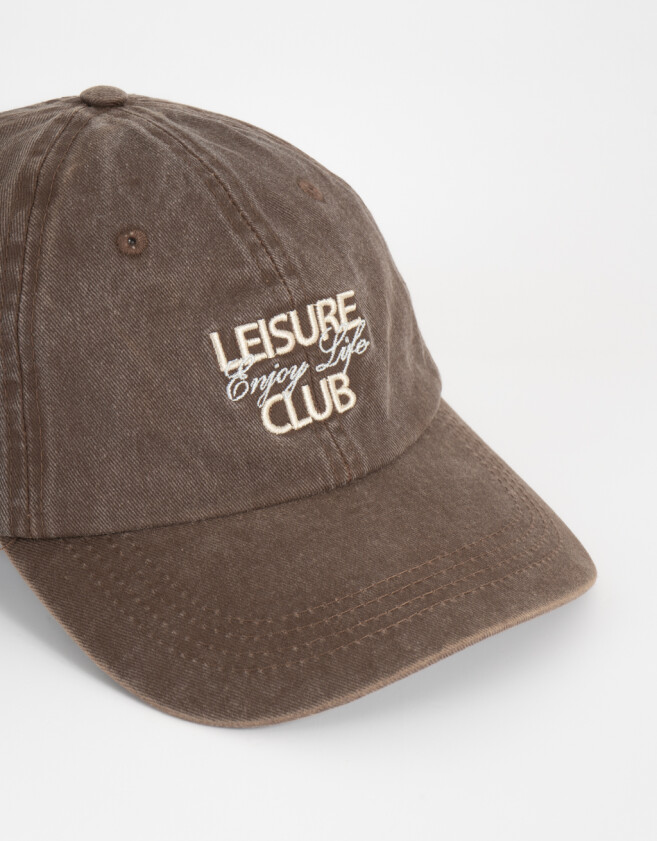 Caps Gorra Canvas Bordada Chocolate - Marron Oscuro