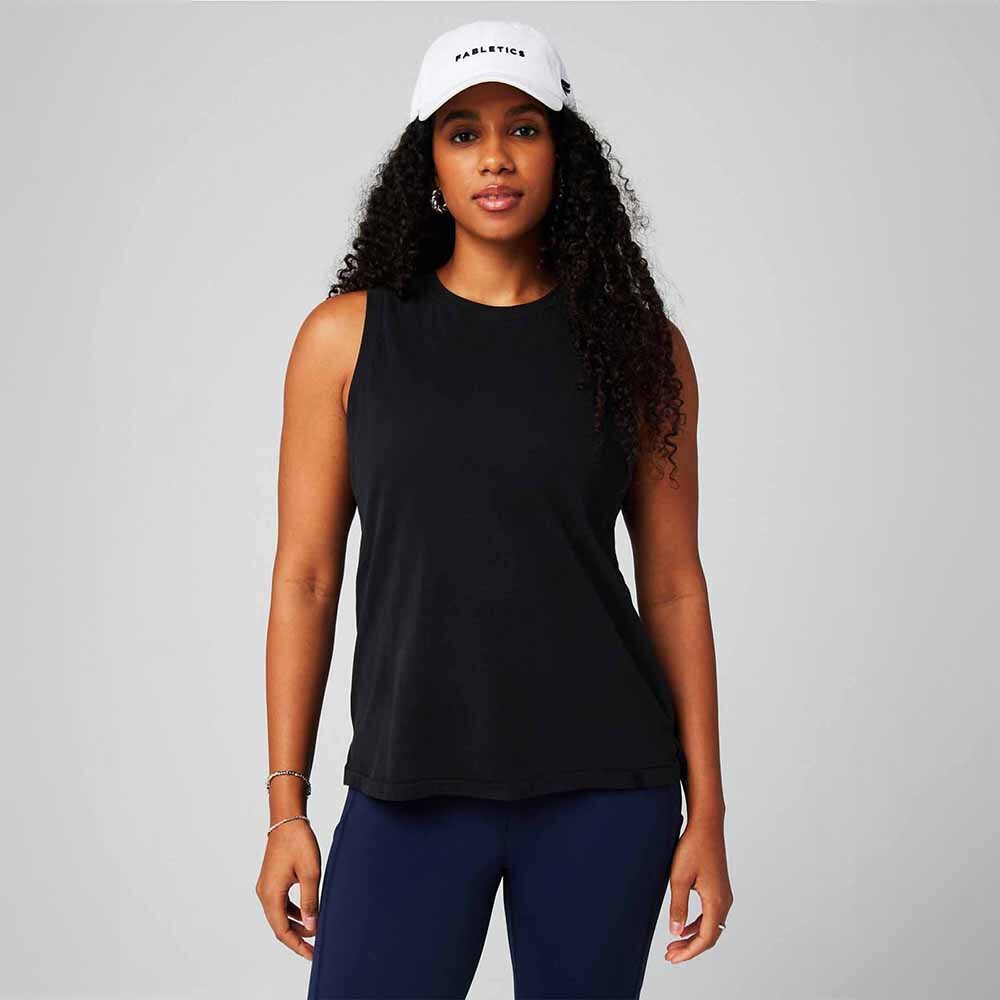 Polo Training 100% Cotton Tank Mujer Black
